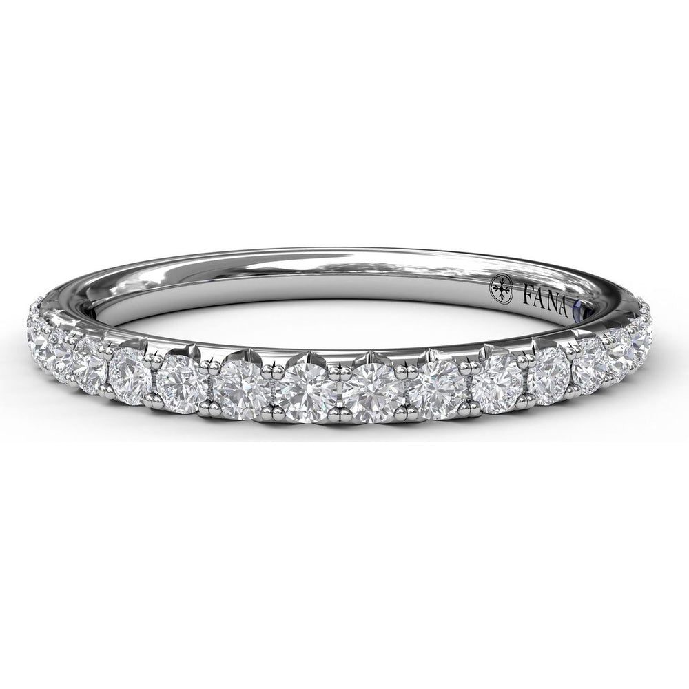 Diamond Wedding Band with Shared-Prong Set Round Brilliant Diamonds by Fana - 0.36 Carat Total Diamond Weight