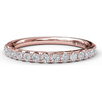 Diamond Wedding Band with Shared-Prong Set Round Brilliant Diamonds by Fana - 0.36 Carat Total Diamond Weight