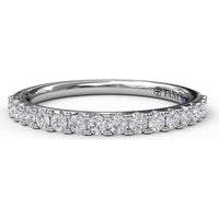 Diamond Wedding Band with Shared-Prong Set Round Brilliant Diamonds by Fana - 0.36 Carat Total Diamond Weight