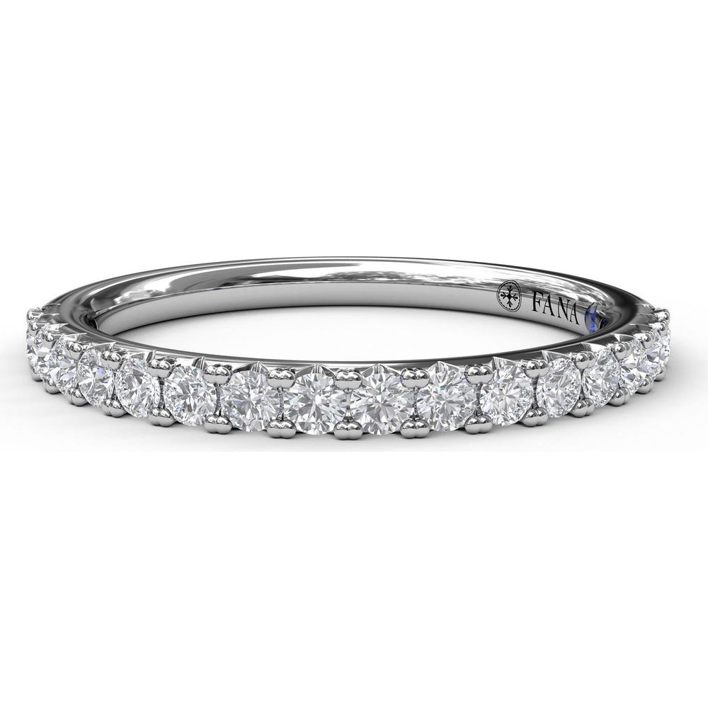 Diamond Wedding Band with Shared-Prong Set Round Brilliant Diamonds by Fana - 0.36 Carat Total Diamond Weight
