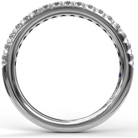 Diamond Wedding Band with Shared-Prong Set Round Brilliant Diamonds by Fana - 0.36 Carat Total Diamond Weight