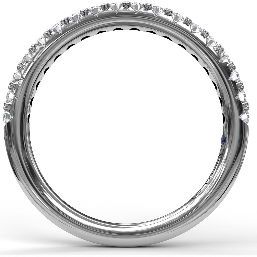Diamond Wedding Band with Shared-Prong Set Round Brilliant Diamonds by Fana - 0.36 Carat Total Diamond Weight