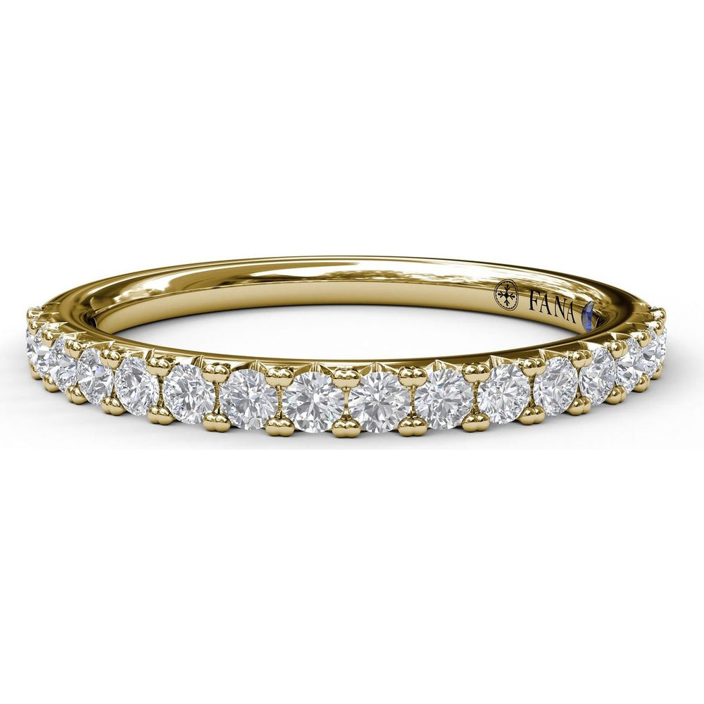 Diamond Wedding Band with Shared-Prong Set Round Brilliant Diamonds by Fana - 0.36 Carat Total Diamond Weight