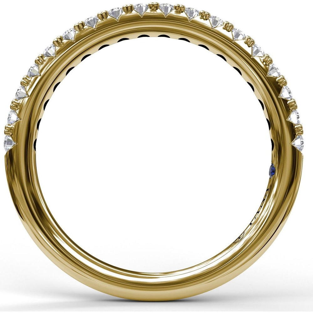 Diamond Wedding Band with Shared-Prong Set Round Brilliant Diamonds by Fana - 0.36 Carat Total Diamond Weight