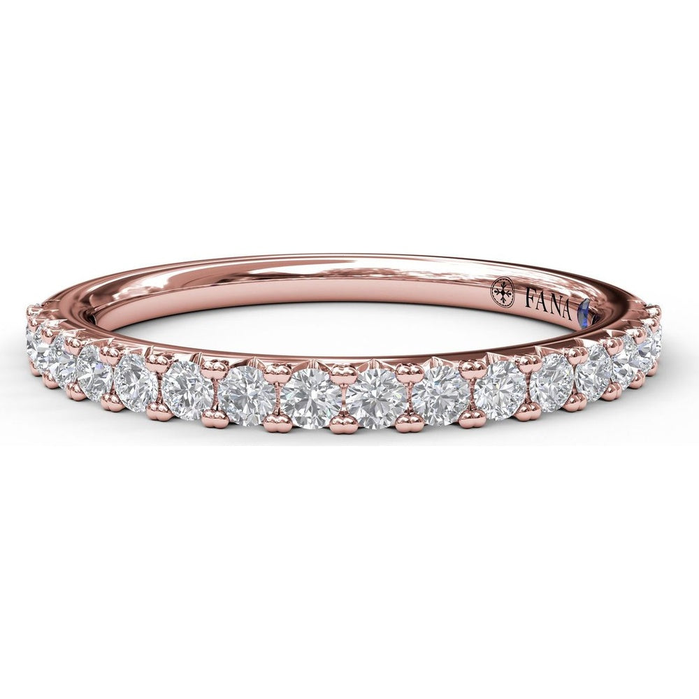 Diamond Wedding Band with Shared-Prong Set Round Brilliant Diamonds by Fana - 0.36 Carat Total Diamond Weight
