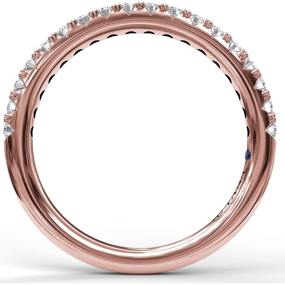 Diamond Wedding Band with Shared-Prong Set Round Brilliant Diamonds by Fana - 0.36 Carat Total Diamond Weight