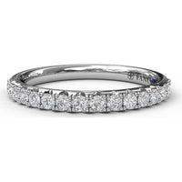 Diamond Wedding Band with Shared-Prong Set Round Brilliant Diamonds by Fana - 0.36 Carat Total Diamond Weight