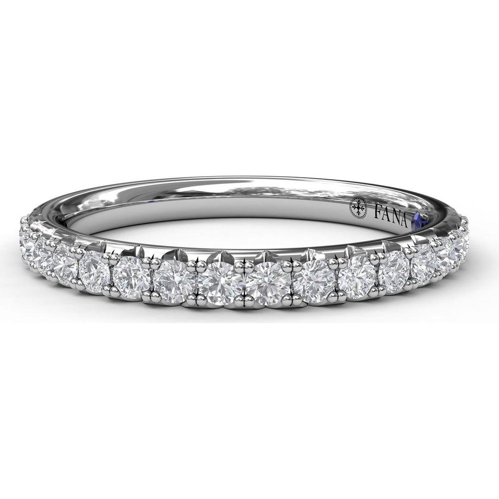 Diamond Wedding Band with Shared-Prong Set Round Brilliant Diamonds by Fana - 0.36 Carat Total Diamond Weight