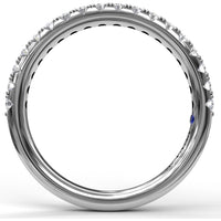 Diamond Wedding Band with Shared-Prong Set Round Brilliant Diamonds by Fana - 0.36 Carat Total Diamond Weight