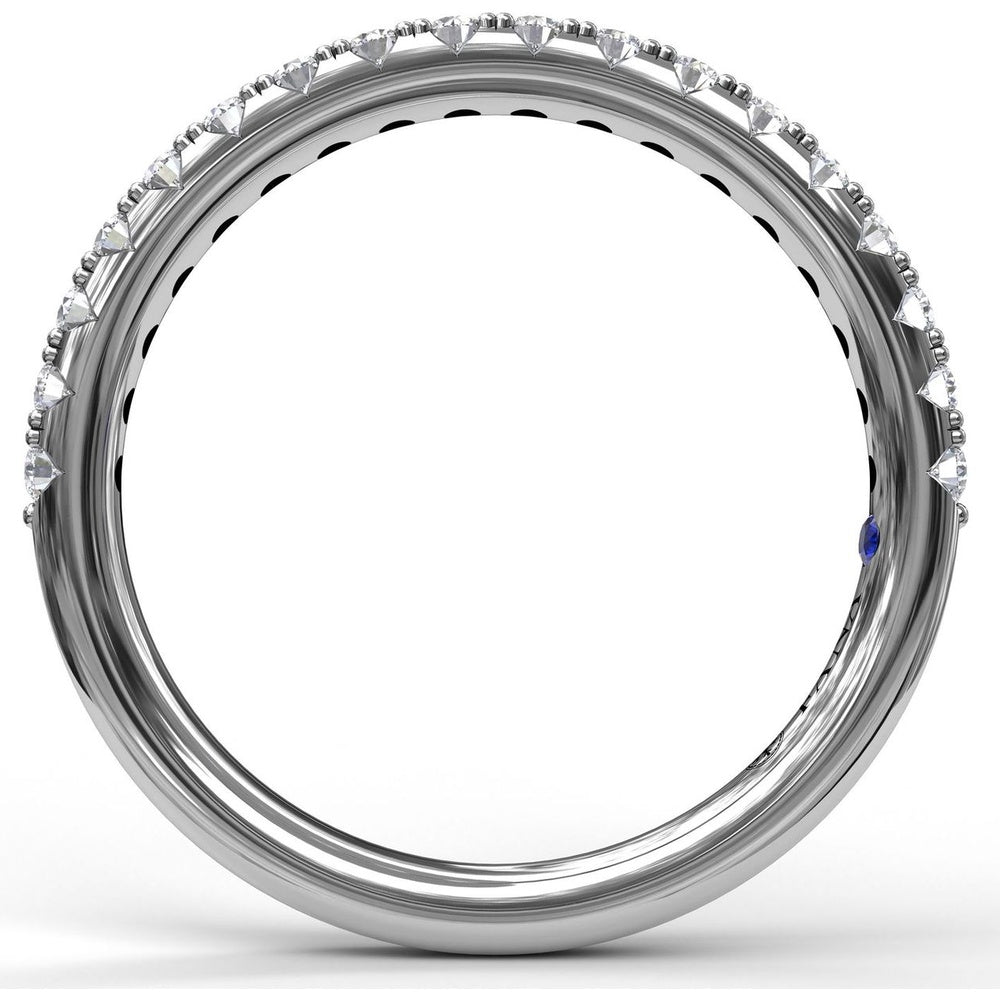 Diamond Wedding Band with Shared-Prong Set Round Brilliant Diamonds by Fana - 0.36 Carat Total Diamond Weight