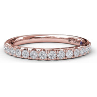 Diamond Wedding Band with Shared-Prong Set Round Brilliant Diamonds by Fana - 0.36 Carat Total Diamond Weight