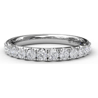 Diamond Wedding Band with Shared-Prong Set Round Brilliant Diamonds by Fana - 0.63 Carat Total Diamond Weight