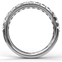 Diamond Wedding Band with Shared-Prong Set Round Brilliant Diamonds by Fana - 0.63 Carat Total Diamond Weight