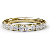 Diamond Wedding Band with Shared-Prong Set Round Brilliant Diamonds by Fana - 0.63 Carat Total Diamond Weight