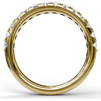 Diamond Wedding Band with Shared-Prong Set Round Brilliant Diamonds by Fana - 0.63 Carat Total Diamond Weight