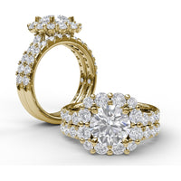 Diamond Wedding Band with Shared-Prong Set Round Brilliant Diamonds by Fana - 0.63 Carat Total Diamond Weight