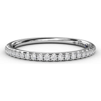 Diamond Wedding Band with Shared-Prong Set Round Diamonds by Fana - 0.18 Carat Total Diamond Weight