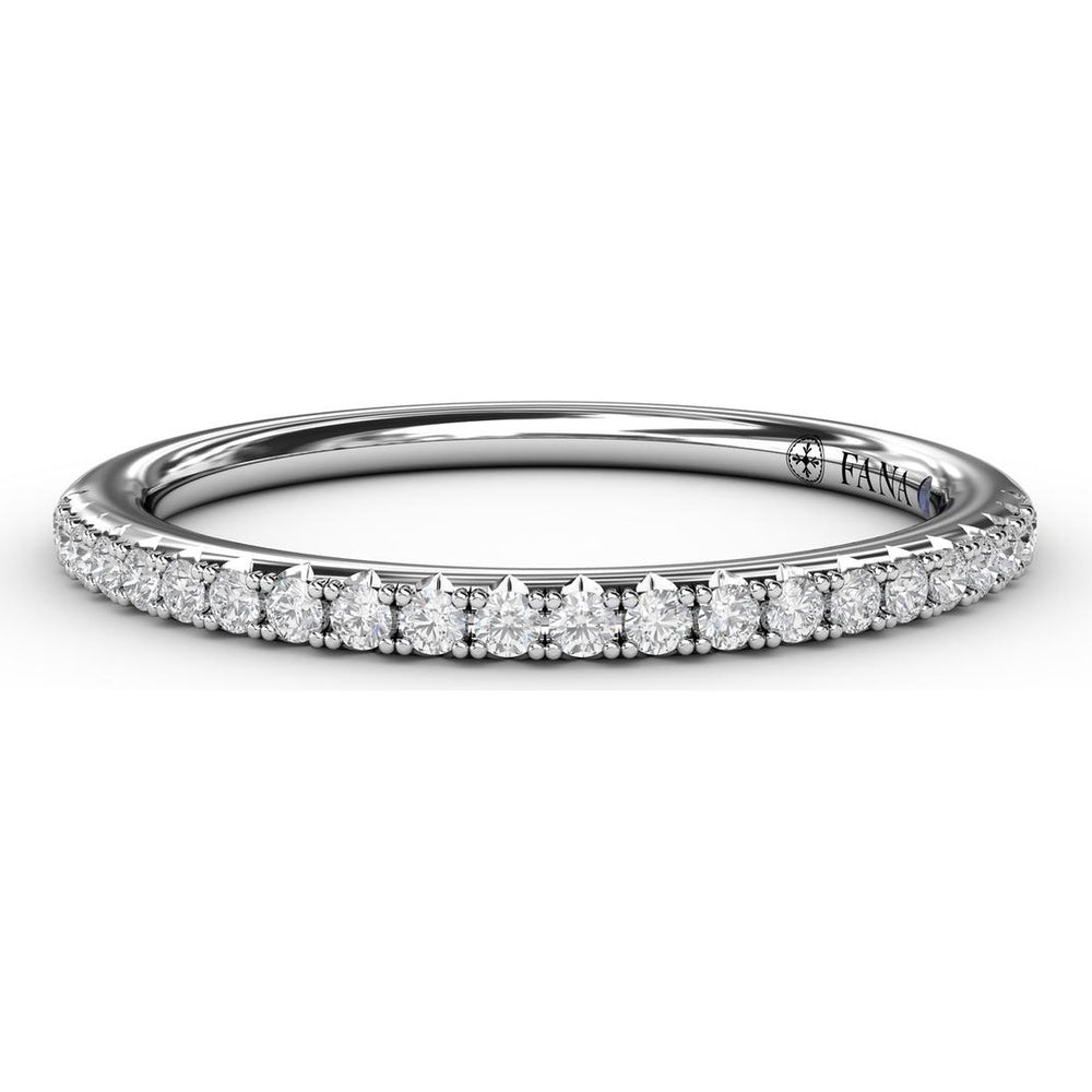 Diamond Wedding Band with Shared-Prong Set Round Diamonds by Fana - 0.18 Carat Total Diamond Weight