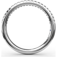 Diamond Wedding Band with Shared-Prong Set Round Diamonds by Fana - 0.18 Carat Total Diamond Weight