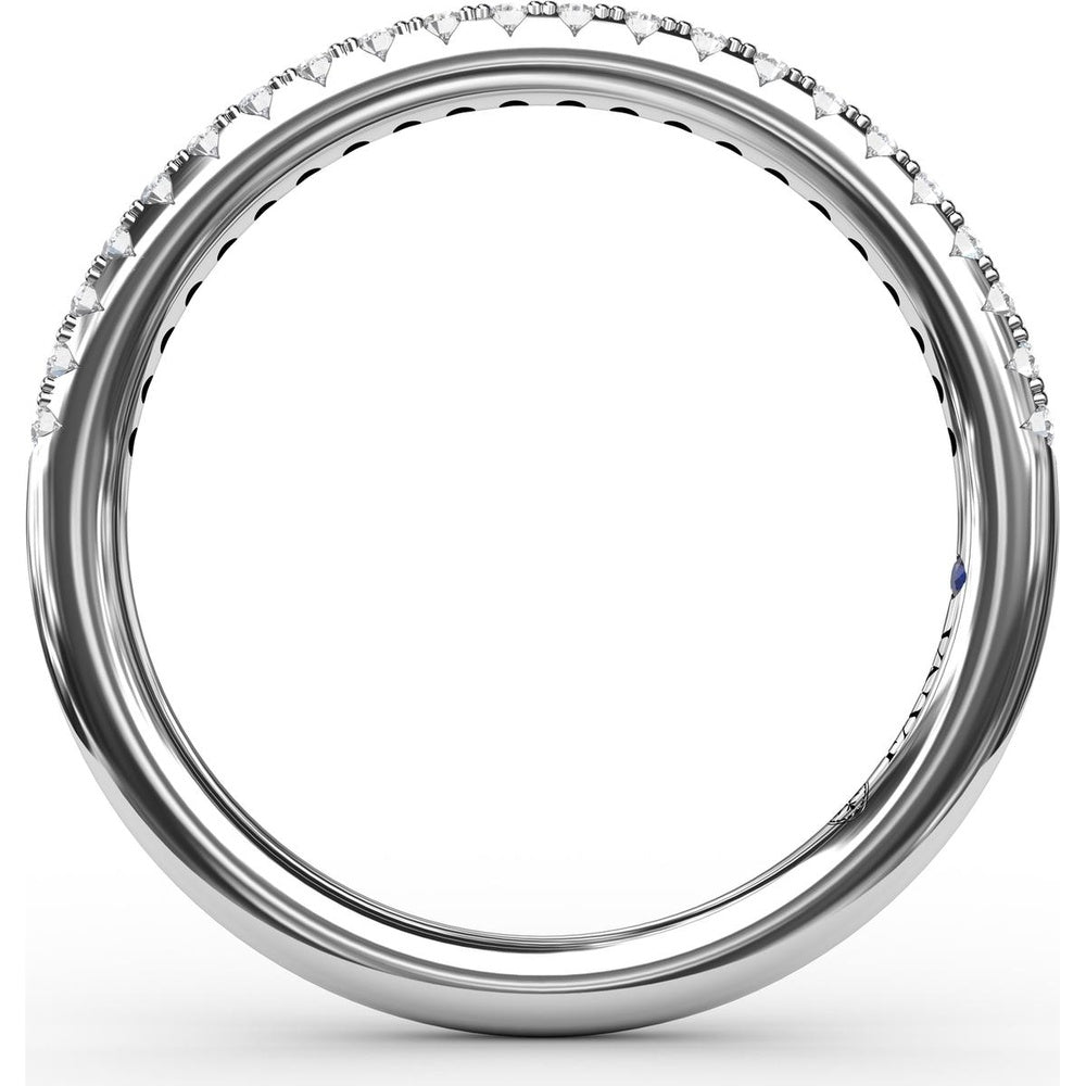 Diamond Wedding Band with Shared-Prong Set Round Diamonds by Fana - 0.18 Carat Total Diamond Weight