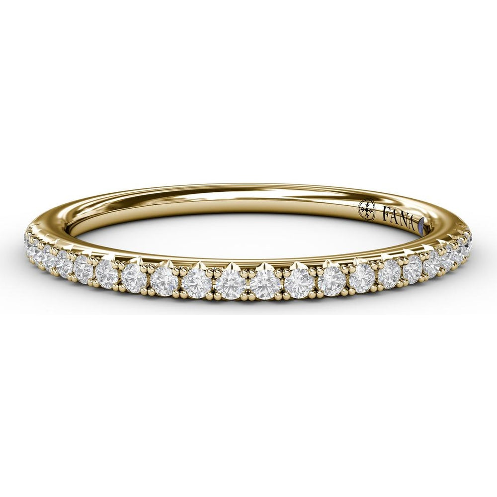 Diamond Wedding Band with Shared-Prong Set Round Diamonds by Fana - 0.18 Carat Total Diamond Weight