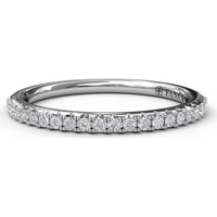 Diamond Wedding Band with Shared-Prong Set Round Diamonds by Fana - 0.20 Carat Total Diamond Weight