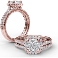 Diamond Wedding Band with Shared-Prong Set Round Diamonds by Fana - 0.20 Carat Total Diamond Weight