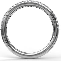 Diamond Wedding Band with Shared-Prong Set Round Diamonds by Fana - 0.20 Carat Total Diamond Weight