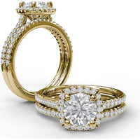 Diamond Wedding Band with Shared-Prong Set Round Diamonds by Fana - 0.20 Carat Total Diamond Weight