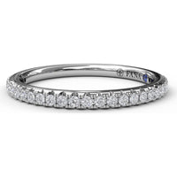 Diamond Wedding Band with Shared-Prong Set Round Diamonds by Fana - 0.22 Carat Total Diamond Weight