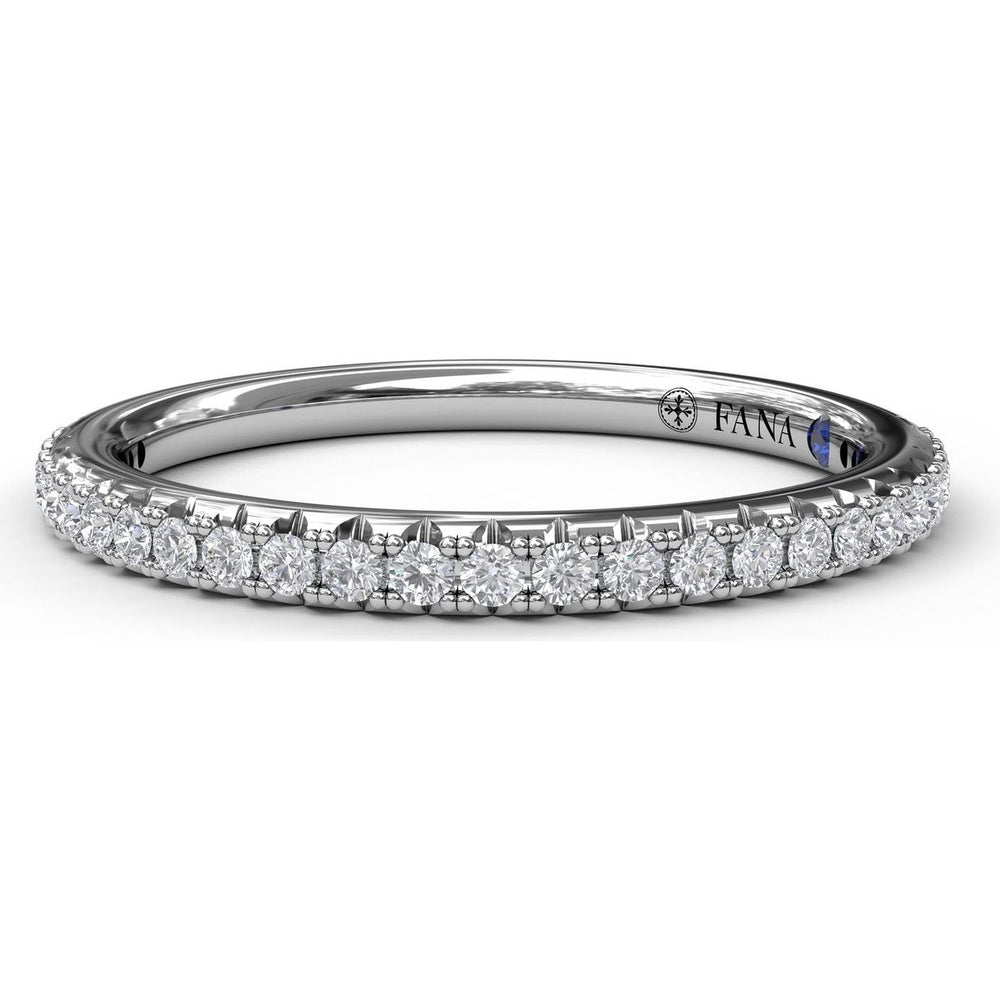 Diamond Wedding Band with Shared-Prong Set Round Diamonds by Fana - 0.22 Carat Total Diamond Weight