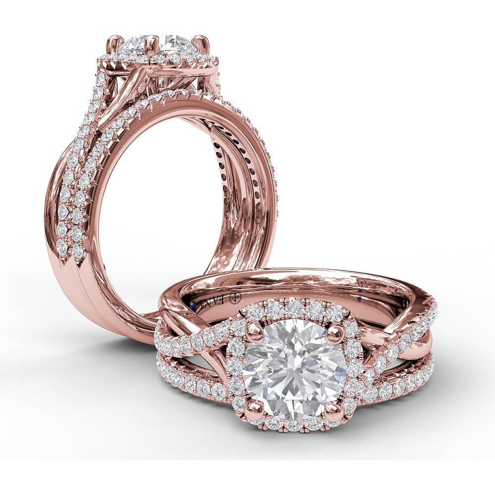 Diamond Wedding Band with Shared-Prong Set Round Diamonds by Fana - 0.22 Carat Total Diamond Weight