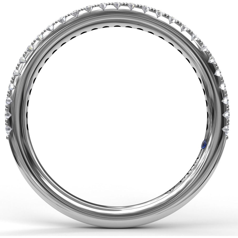 Diamond Wedding Band with Shared-Prong Set Round Diamonds by Fana - 0.22 Carat Total Diamond Weight