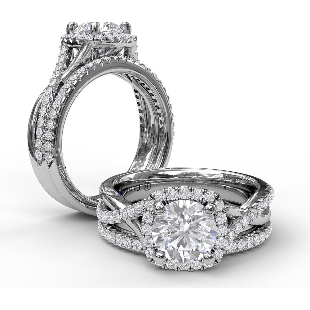 Diamond Wedding Band with Shared-Prong Set Round Diamonds by Fana - 0.22 Carat Total Diamond Weight