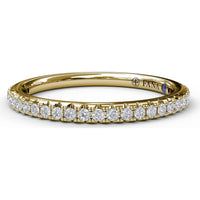 Diamond Wedding Band with Shared-Prong Set Round Diamonds by Fana - 0.22 Carat Total Diamond Weight