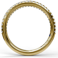 Diamond Wedding Band with Shared-Prong Set Round Diamonds by Fana - 0.22 Carat Total Diamond Weight