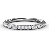 Diamond Wedding Band with Shared-Prong Set Round Diamonds by Fana - 0.22 Carat Total Diamond Weight