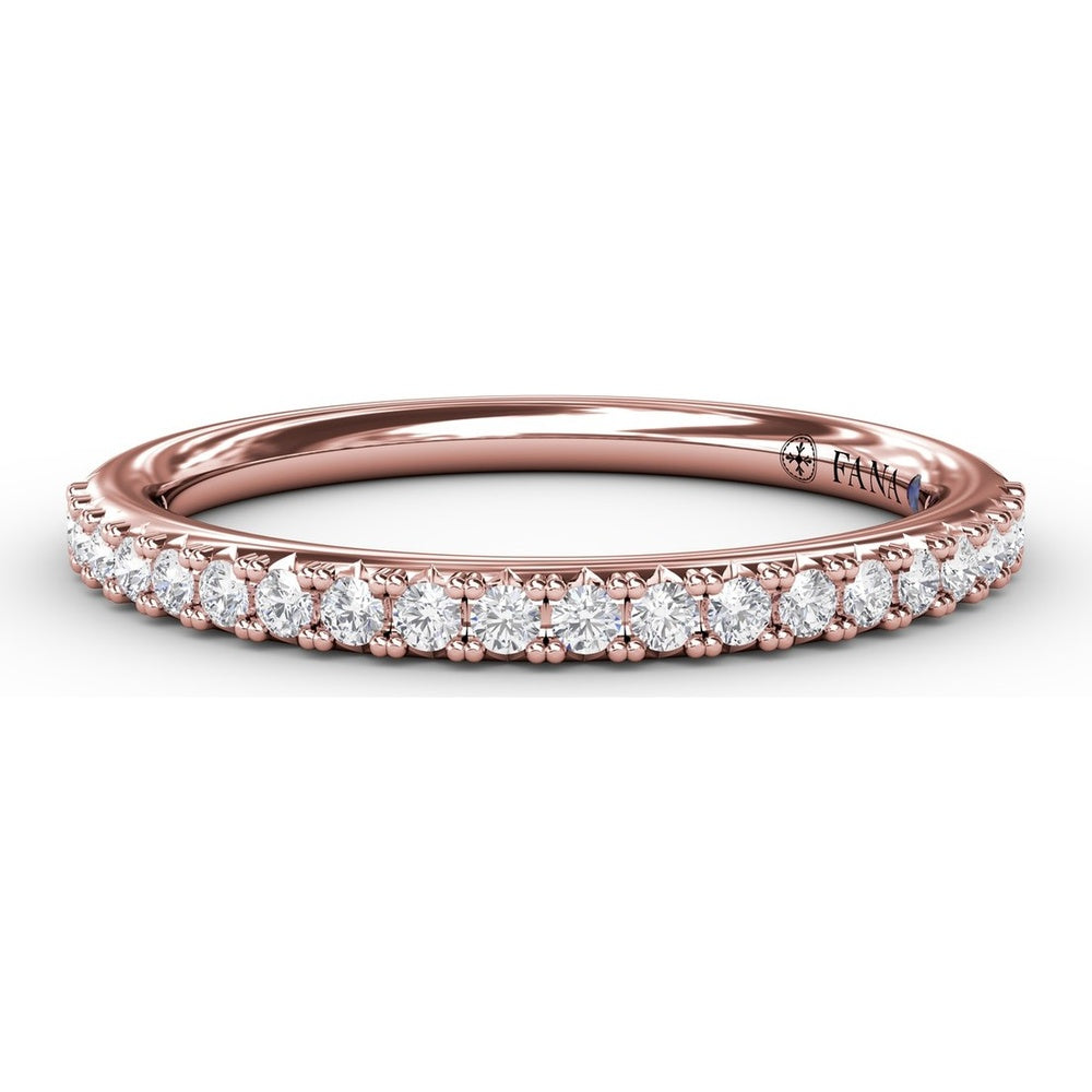 Diamond Wedding Band with Shared-Prong Set Round Diamonds by Fana - 0.22 Carat Total Diamond Weight