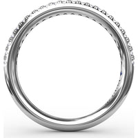 Diamond Wedding Band with Shared-Prong Set Round Diamonds by Fana - 0.22 Carat Total Diamond Weight