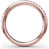 Diamond Wedding Band with Shared-Prong Set Round Diamonds by Fana - 0.22 Carat Total Diamond Weight