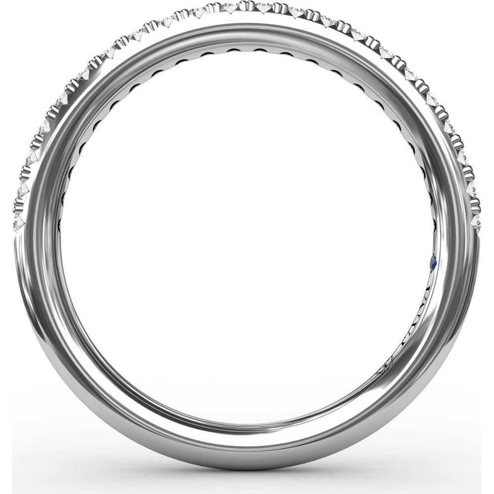 Diamond Wedding Band with Shared-Prong Set Round Diamonds by Fana - 0.22 Carat Total Diamond Weight
