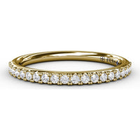 Diamond Wedding Band with Shared-Prong Set Round Diamonds by Fana - 0.22 Carat Total Diamond Weight