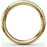 Diamond Wedding Band with Shared-Prong Set Round Diamonds by Fana - 0.22 Carat Total Diamond Weight