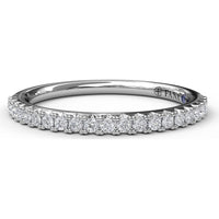 Diamond Wedding Band with Shared-Prong Set Round Diamonds by Fana - 0.24 Carat Total Diamond Weight