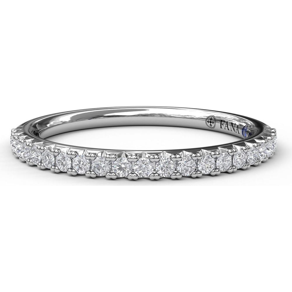 Diamond Wedding Band with Shared-Prong Set Round Diamonds by Fana - 0.24 Carat Total Diamond Weight