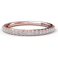Diamond Wedding Band with Shared-Prong Set Round Diamonds by Fana - 0.24 Carat Total Diamond Weight