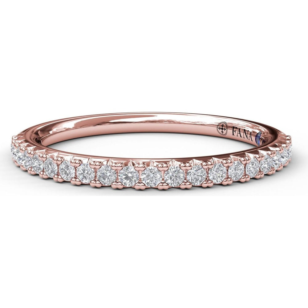 Diamond Wedding Band with Shared-Prong Set Round Diamonds by Fana - 0.24 Carat Total Diamond Weight