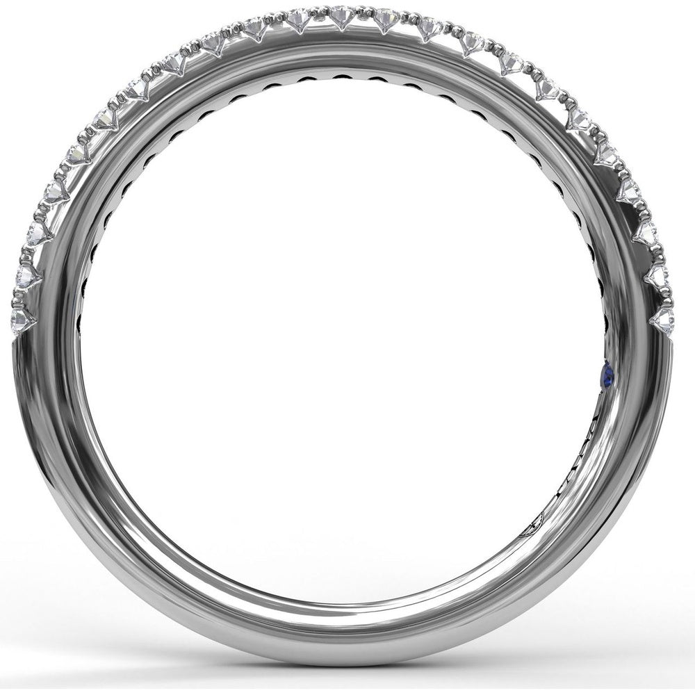 Diamond Wedding Band with Shared-Prong Set Round Diamonds by Fana - 0.24 Carat Total Diamond Weight