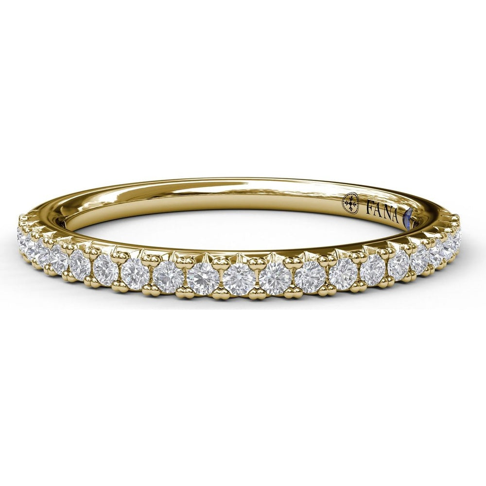 Diamond Wedding Band with Shared-Prong Set Round Diamonds by Fana - 0.24 Carat Total Diamond Weight