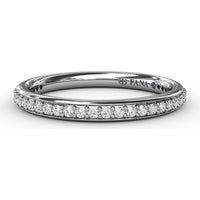 Diamond Wedding Band with Shared-Prong Set Round Diamonds by Fana - 0.27 Carat Total Diamond Weight